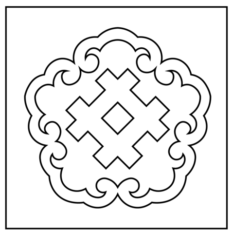 Chinese And Japanese Pattern From Pattern Coloring Page